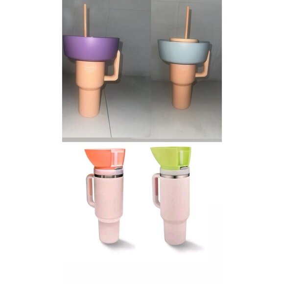 Unbranded Other - Water Bottle Snack Bowls For Tumbler Accessory Fits 40oz Stanley 4pc Set